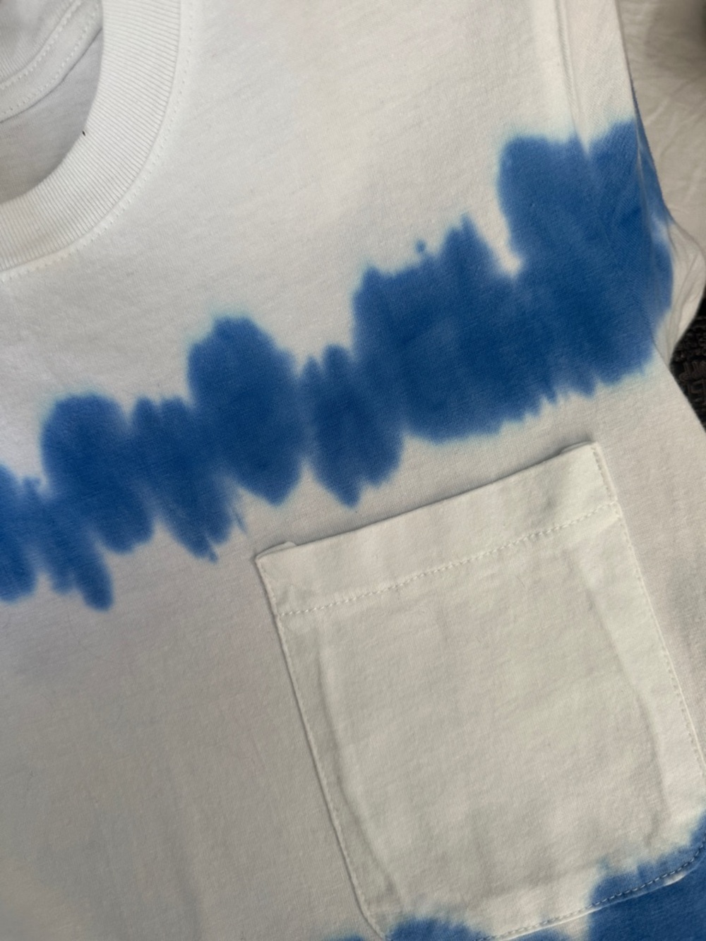 Time and Tru White and Blue Tie-Dye T-Shirt Dress - Picture 3 of 3